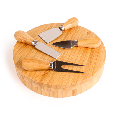 BergHoff, ensemble de 5 planches à fromage rondes couvertes avec 4 couteaux à fromage, 8,7 po x 1,5 po