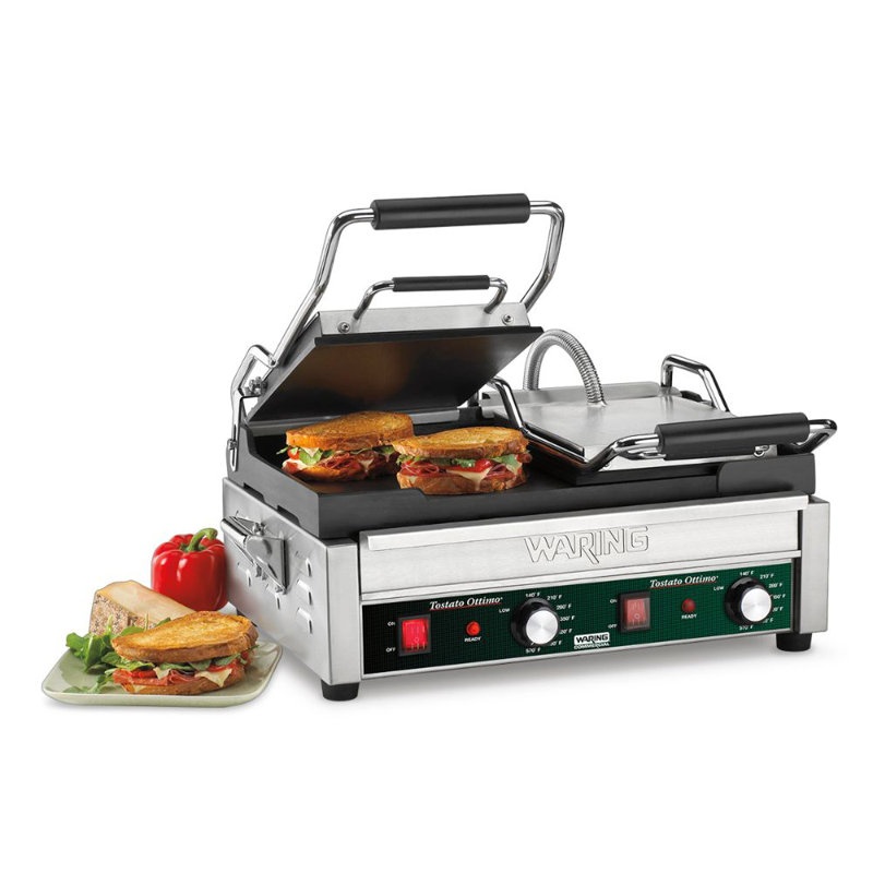 Waring 17'' Electric Grill Sandwich Maker & Panini Press with Lid