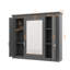 Armoire de salle de bain murale avec miroir, armoire à pharmacie avec 4 tablettes personnalisables, rangement au-dessus de la toilette