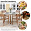 Ensemble de salle à manger pour 4 personnes en bois d'acacia avec table ronde pour patio, jardin, bord de piscine, pelouse et intérieur -90468969