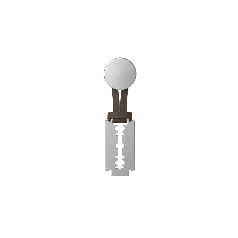 Poignée fantaisie centrale 7/8" fune gales, Chrome
