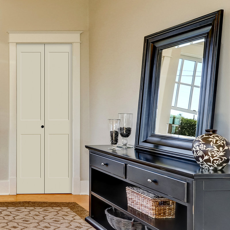 Porte pliante à 2 panneaux avec couche d'apprêt apprêtée, 36 po x 80 po