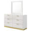 Commode 6 tiroirs avec miroir Napa