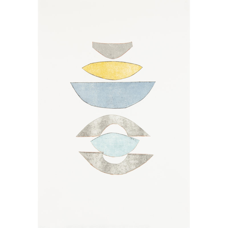 Widget III - Painting, 122cm H x 81cm W, Black Floater Framed