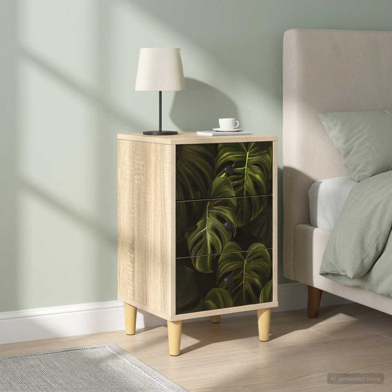 36cm W Engineered Wood Bedside Table, 2