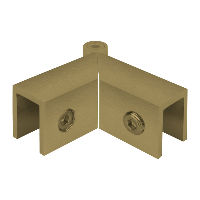 Pince réglable au-dessus du verre pour une finition de bronze brossé de 5/16 po à 1/2 po (8 mm à 12 mm) d'épaisseur, Bronze