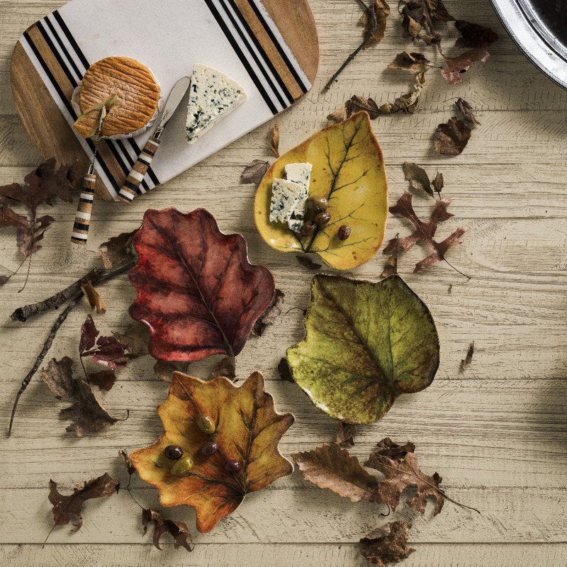 Forest Walk Leaf Plate Assorted 4 - Piece Set