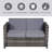 Gennett 130cm Wide Outdoor Patio Sofa with Cushions
