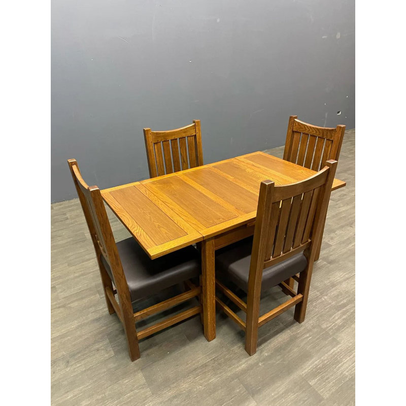 Extendable Oak Solid Wood Dining Table, Michael's Cherry