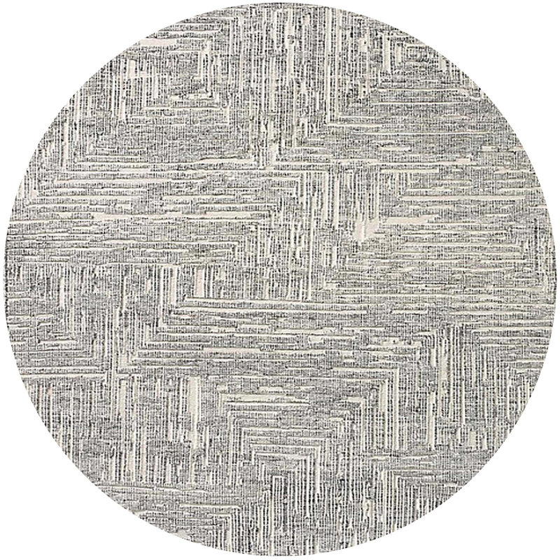 Tapis 100% moderne de style Mid-Century lavable à la machine 100%, Rond 6 pi