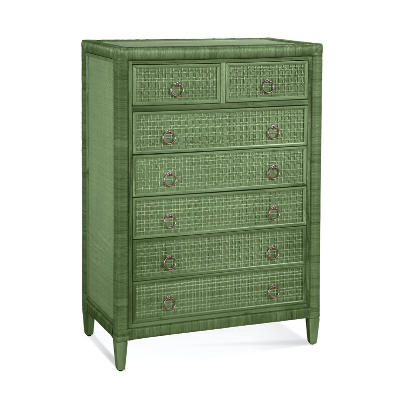 Monterey 7 - Drawer Dresser, Celery, Satin Nickel, Yes