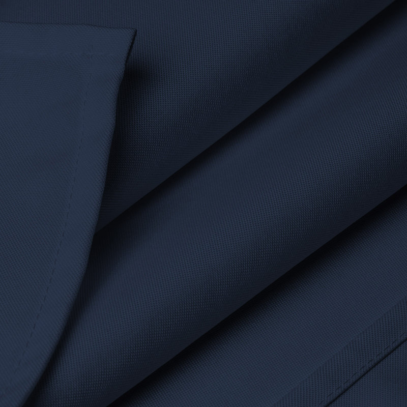  Solid Color Polyester Fitted Rectangular Tablecloth, 48" L x 24" W, Navy Blue