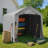 8 Ft. W X 12 Ft. D Metal And PE Cloth Storage Shed (96 Sq. Ft.)