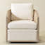 Chaise pivotante en bois de lin massif-1563900780