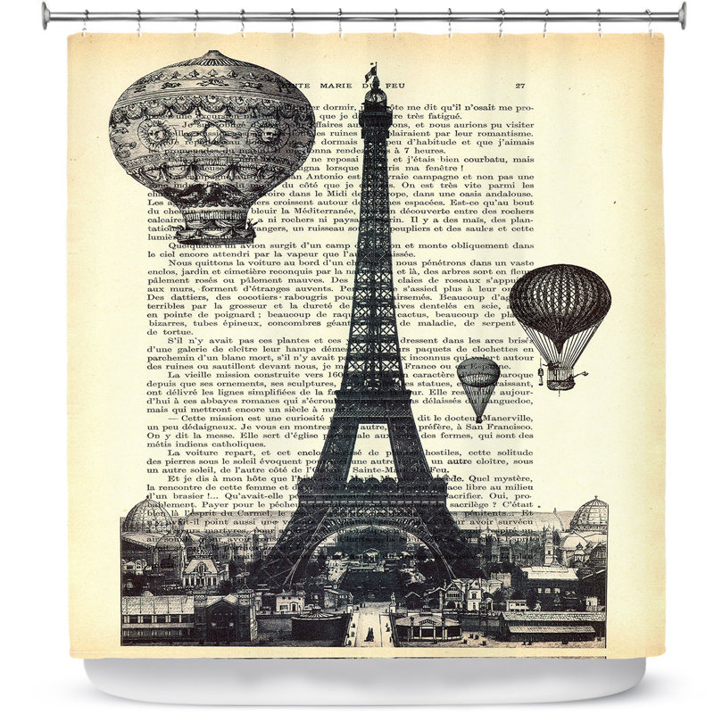 Rideau de douche simple tour eiffel
