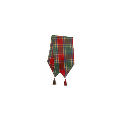 Marrone Plaid 100% Cotton Table Runner