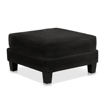 Luka Square Chenille Storage Ottoman