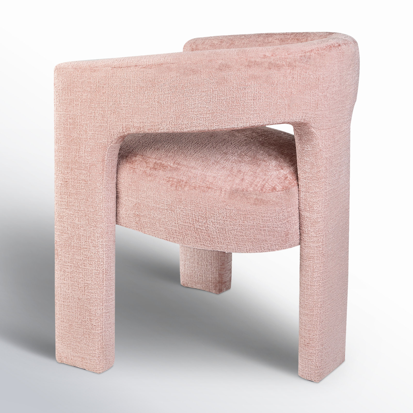 Darlington Dining Table Set, Gwen Pink Microsuede, Black
