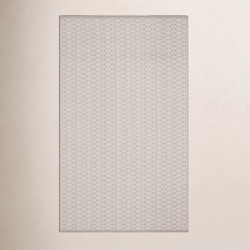 Bare Grey Handwoven Cotton Rug, Rectangle 4' x 6'