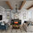  72'' W Electric Fireplace,black