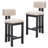 Modern Upholstered Solid Wood Bar Stool With Comfortable Backrest,Counter Stool With Sheet Metal Upholstery And Fixing Set Of 2-28739822