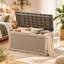 Boîte de rangement extérieure 120 gallons, boîte de rangement en résine imperméable et verrouillable avec siège-131176325