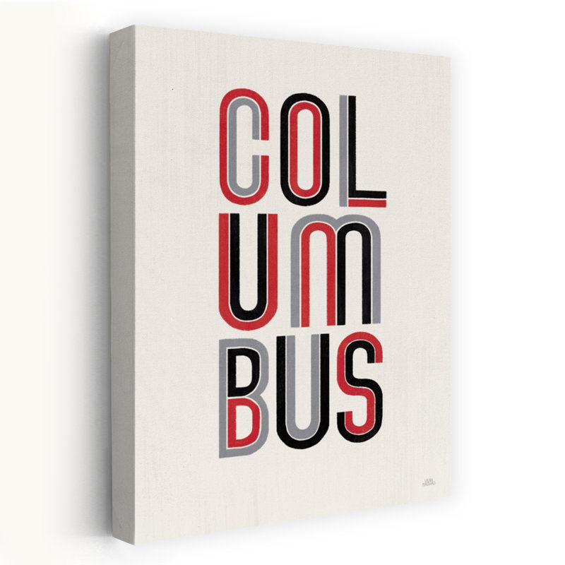 «Columbus Abstract Contemporary City Architecture», art mural, H 18 po x l 12 po