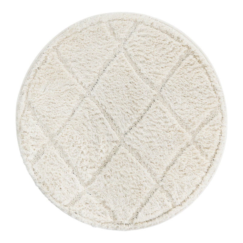 Cand Ivory Area Rug, Round 3'3"