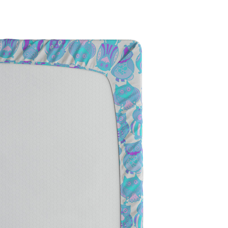 Drap-housse imprimé chouette, Drap-housse de taille simple