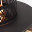 Foyer d'extérieur au feu de bois de 38 po de diamètre avec rangement pour bûches, tisonnier et écran Deko Living