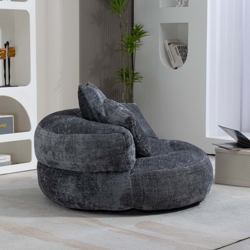 Abraya Upholstered 42.52'' Sofa, Gray Chenille