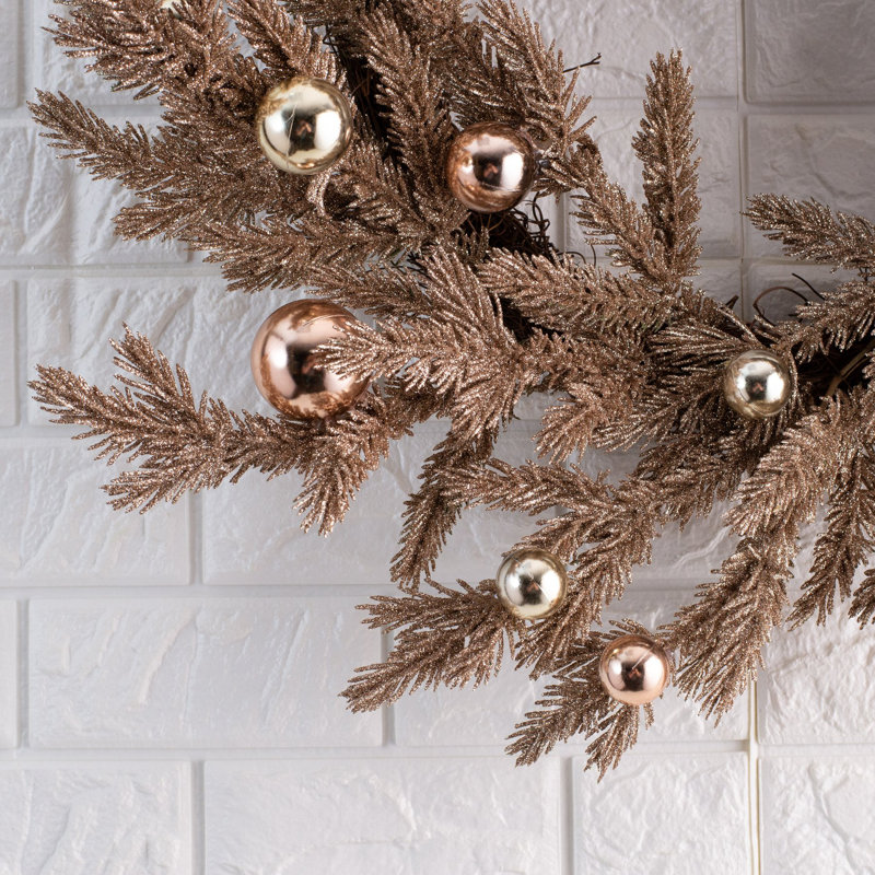 Couronne de Noël en soie 24 po