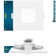 Sunperian 3 Inch Square Ultra-Thin LED Recessed Light J-Box 5 Colour Options 8W 540 Lumens Dimmable Wet Rated 6 Pack