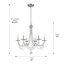 Lustre à six lumières de style chandelle Mbagaya-2108712026