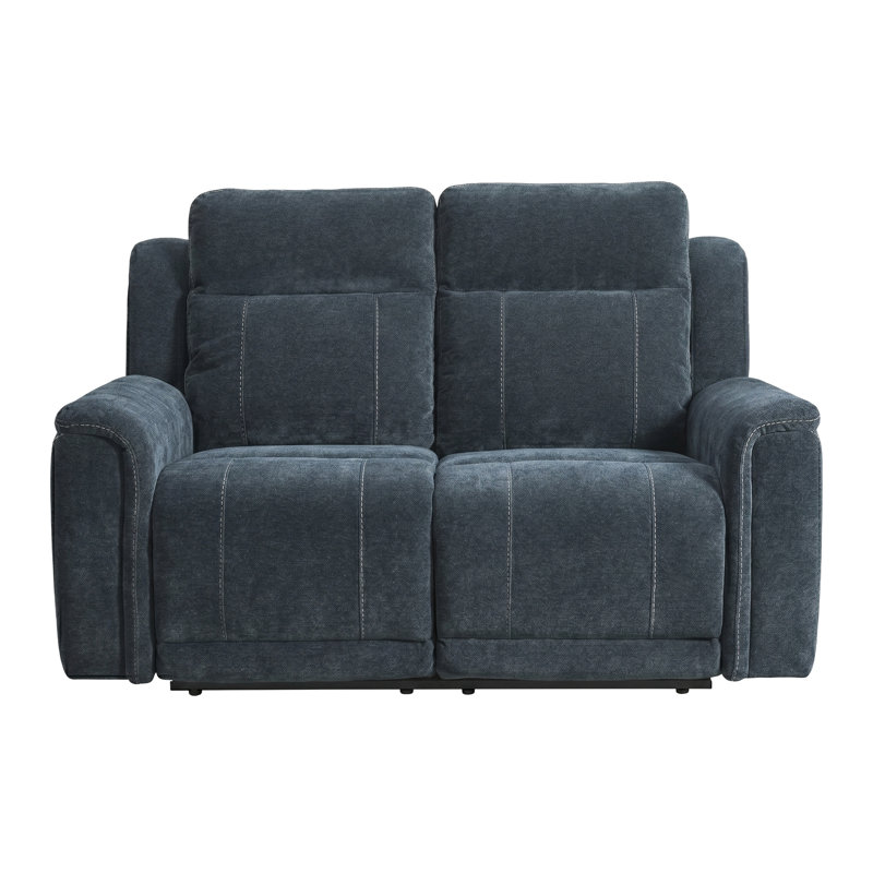Sumana 2 Seater Reclining Loveseat, Navy