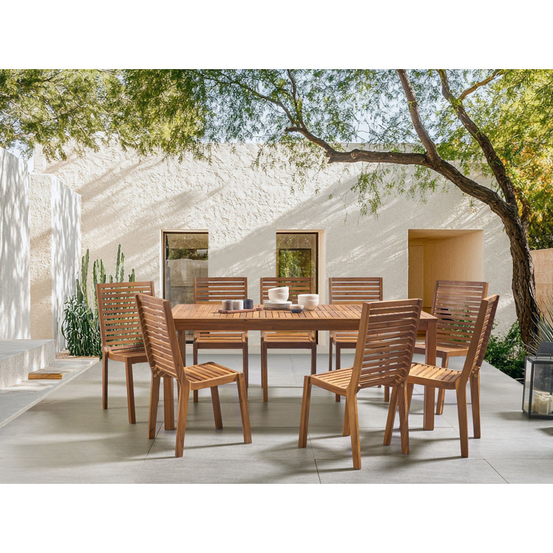 Gerolf Rectangular 9 - Piece 8 - Person 71Cm L Dining Set