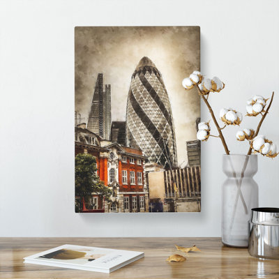 The Gherkin in London - Wrapped Canvas