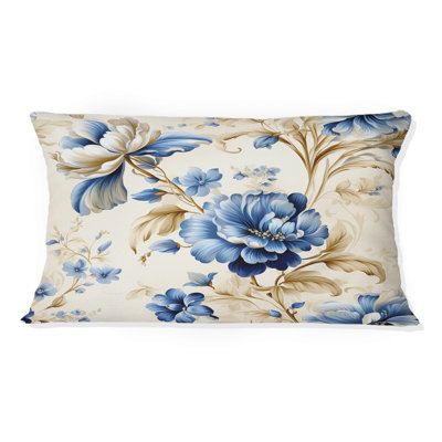  Floral Polyester Throw Pillow