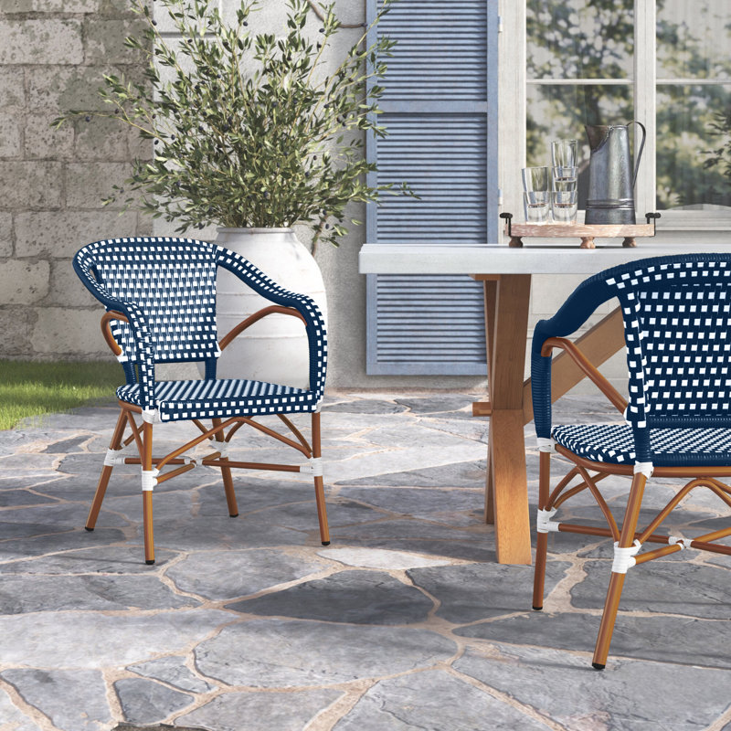 Chaise de patio Azier, Bleu marine