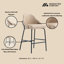 Tabouret de comptoir rembourré en cuir Gracie-1898840972-1898840973