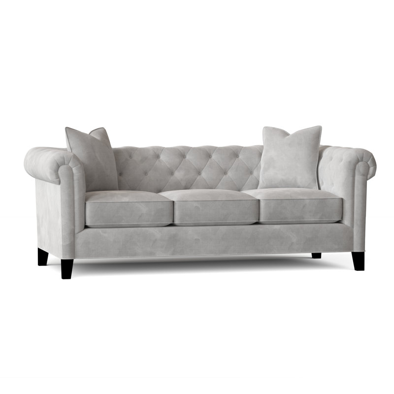 Caspar Upholstered 82'' Sofa, Heavenly Oyster Chenille