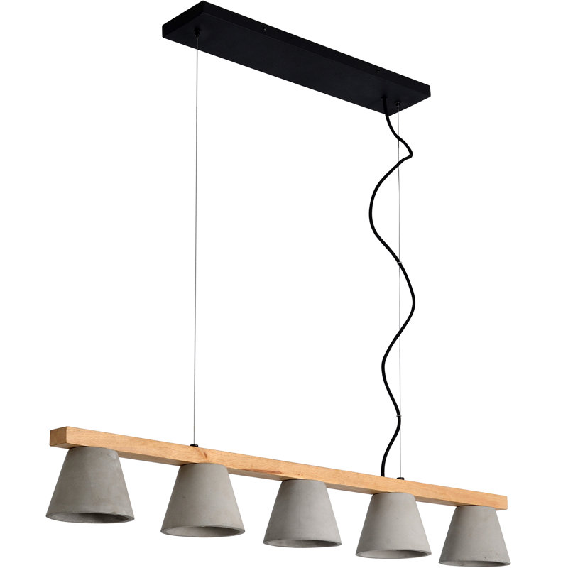 Luminaire suspendu linéaire à 5 lumières pour îlot de cuisine London