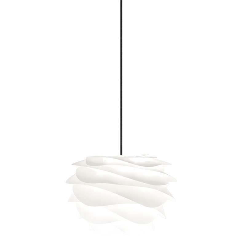 Carmina 1 - Light Unique/Statement Pendant, Black, 8.6" H x 12.6" W x 12.6" D, White