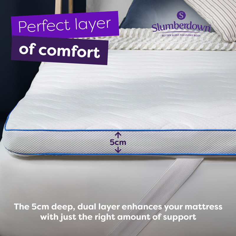 Gel Memory Foam 5cm Mattress Topper, Kingsize (5')
