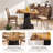 31.5" Dining Table with Metal Pedestal Base