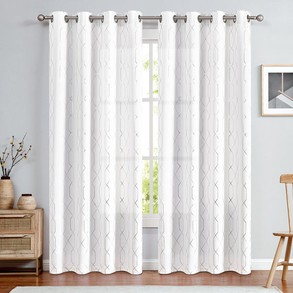 Corrigan Studio® Irmalee Geometric Blackout Thermal Grommet Curtain ...