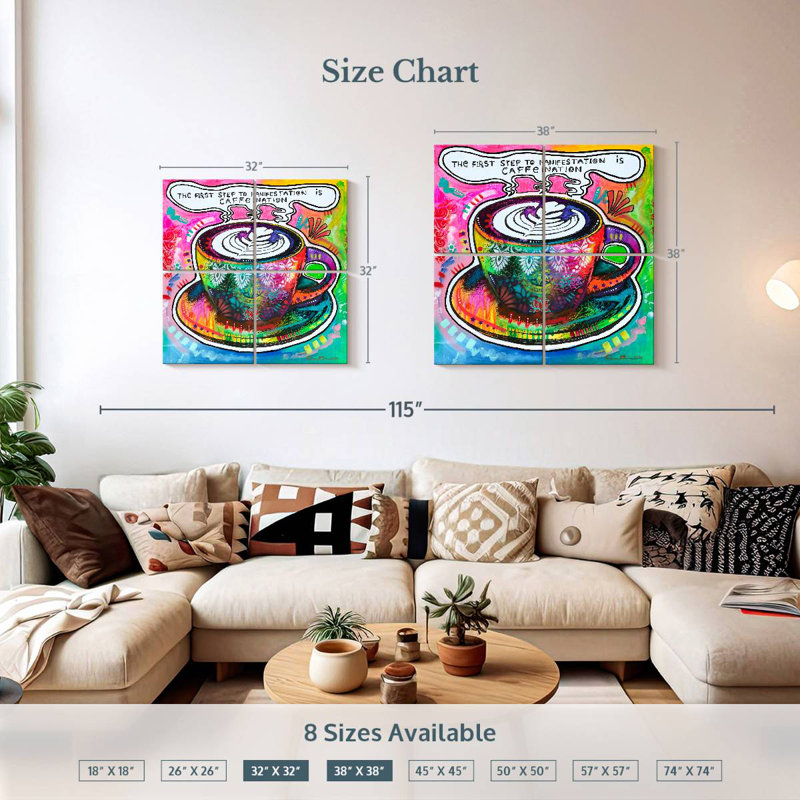 Ketti Caffeination, 38" H x 38" W