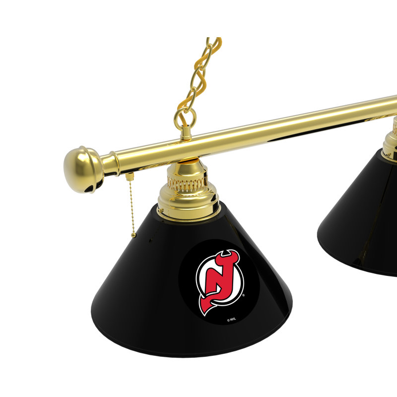 Luminaire suspendu 3 lumières NHL, Laiton, New Jersey Devils