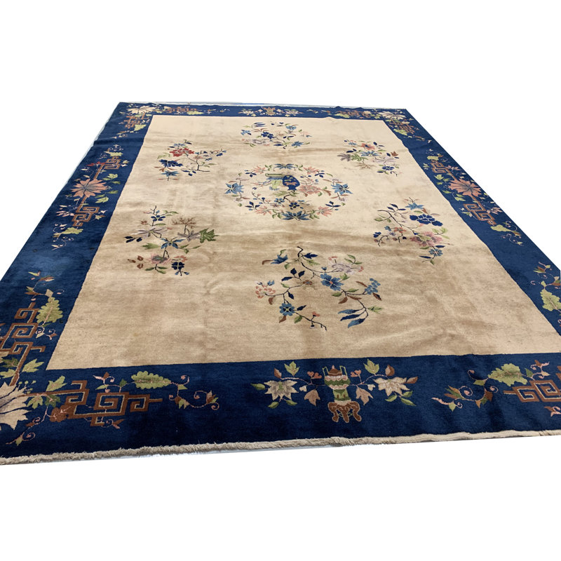 Antique One-of-a-Kind Rectangle 8'10" x 11'7" Hand Knotted Area Rug