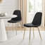 Edzard Double Pedestal High Gloss Dining Table Set with 4 Luxury Faux Leather Dining Chairs-1663762392